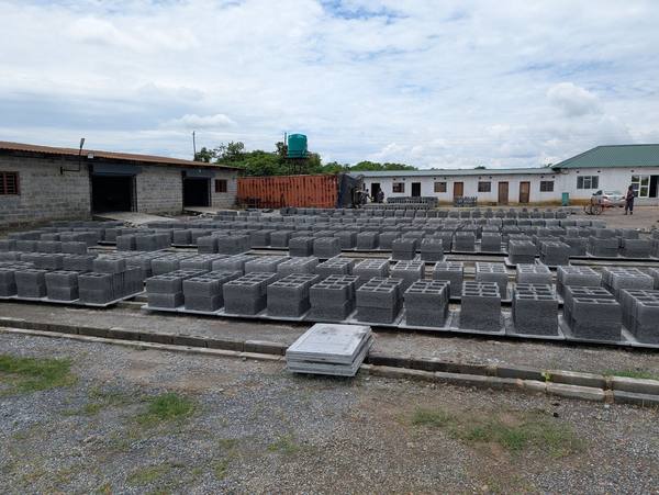 Concrete Block Curing Yard - ALIJOE Trading and Farms Limited workshop