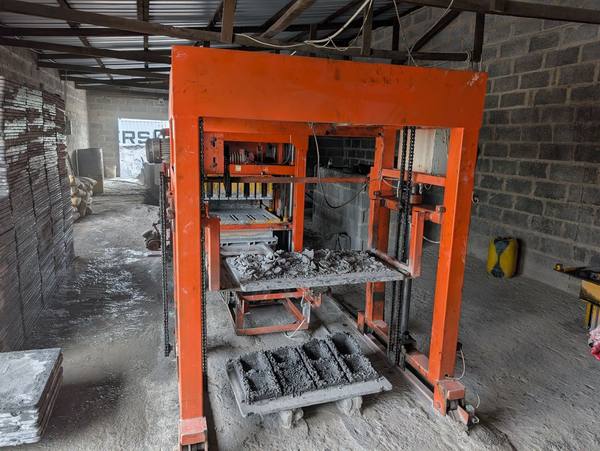 Concrete Block Press Machine - ALIJOE Trading and Farms Limited workshop