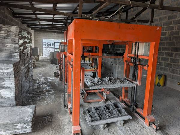Concrete Block Press Machine - ALIJOE Trading and Farms Limited workshop